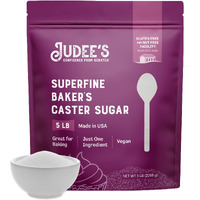 Judee's 8 Pack Superfine Caster Sugar - 5 Lbs (40 Lbs Total) - Delicious And 100% Gluten-Free - Bakers Sugar For Homemade Treats, Baked Goods, And Toppings - Airy And Smooth