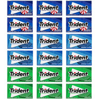 Trident Sugar Free Gum Variety Pack, Spearmint, Perfect Peppermint & Original Flavors, 18 Packs Of 14 Pieces (252 Total Pieces)