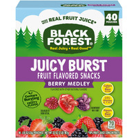 Black Forest, Juicy Burst, Fruit Flavored Snacks, Berry Medley Flavors, A Juicy Burst Of Natural Flavors, Made With Real Fruit Juice, Halloween Treats Variety Pack Trick-Or-Treat Assortment, 0.8 Oz 40 Ct
