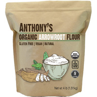 Anthony's Organic Arrowroot Flour, 4 Lb, Batch Tested Gluten Free, Non Gmo, Vegan