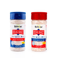 Redmond Real Salt - Natural Unrefined Sea Salt, 10Oz Fine Salt Shaker With 10Oz Kosher Salt Shaker