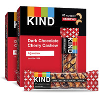 Kind Bars, Dark Chocolate Cherry Cashew, Healthy Snacks, Gluten Free, 24 Count