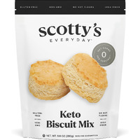Keto Biscuit Zero Carb Mix - Keto And Gluten Free Biscuit Baking Mix - 0G Net Carbs Per Biscuit - Sweetened With Allulose - No Erythritol, Easy To Bake - No Sugar Alcohols - No Nut Flours - Makes 12 Biscuits (23G Mix)