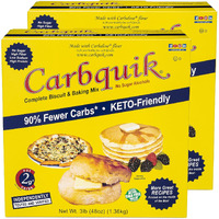 Carbquik Biscuit & Baking Mix (3 Lb) Mix For Keto Pancakes, Biscuits, Pizza Crust, Bread, And More - Keto Food - No Sugar - Low Carb - Nut Free - Quick And Easy Keto Friendly Substitute For Traditional Baking Mix (2-Pack)