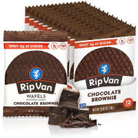 Rip Van Wafels Chocolate Brownie Stroopwafels - Healthy Snacks - Non Gmo Snack - Keto Friendly - Office Snacks - Low Sugar (3G) - Low Calorie Snack - 1.16 Ounce (Pack Of 12)