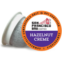 San Francisco Bay Compostable Coffee Pods - Hazelnut Crme (120 Ct) K Cup Compatible Including Keurig 2.0, Flavored, Medium Roast
