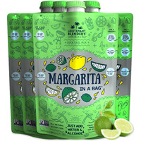 Lt. Blender's Margarita In A Bag - Margarita Mix - Each Bag Makes 1/2 Gallon Of Frozen Margaritas - Non-Gmo Cocktail Mix - No Blender Needed - Add Liquor, Wine Or As A Mocktail (Pack Of 4)