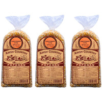 Amish Country Popcorn | 3-1 Lb Bags | Ladyfinger Popcorn Kernels | Old Fashioned, Non-Gmo And Gluten Free