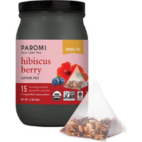 Paromi Hibiscus Berry Organic Herbal Tea, Signature Jar, 15 Count