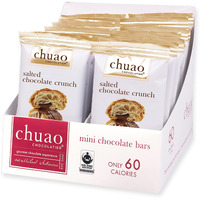 Chuao Chocolatier Salted Chocolate Crunch Dark Chocolate Mini Gourmet Chocolate Bar, 24-Ct. (0.39 Oz. Each)