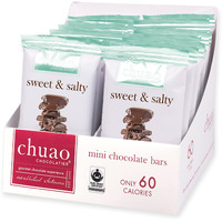 Chuao Chocolatier Sweet & Salty Milk Chocolate Mini Bars | Gourmet Chocolate Sea Salt European No Preservatives | For Gift Baskets, Christmas, Valentines Day, Gifts For Women, Men, Birthday, Thank You, Care Package | 24 Pack
