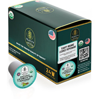 Organic Licorice Mint Tea Pods For Keurig - Natural Decaf Peppermint Tea By Teavity (24 Tea Pods)