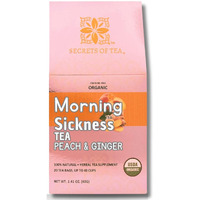Secrets Of Tea Pregnancy Tea, Peach And Ginger Flavor, Usda Organic Caffeine Free, Up To 40 Servings., 20 Count(1 Pack)