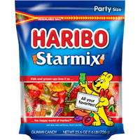 Haribo Gummi Candy, Starmix, 25.6 Oz. Resealable Stand Up Bag