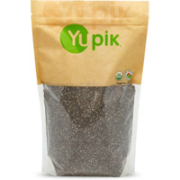 Yupik Organic Black Chia Seeds, 2.2 Lb, Gluten-Free, Gmo-Free, Kosher, Vegan, Raw Plant-Based Superfood, Rich In Fiber, Source Of Omega-3, Perfect For Smoothies, Salads & Chia Pudding, Gels Easily