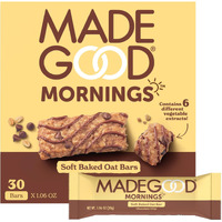 Madegood Mornings Soft Baked Breakfast Bars, Chocolate Chip, 1.06 Oz (30 Count) Gluten Free Snacks