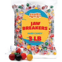 Jaw Breakers Hard Candy, Individually Wrapped, Bulk Pack 3 Pounds (About 230 Count)