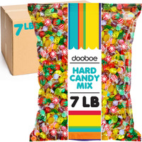 Hard Candy Mix - 7 Pounds - Big Bulk Candies Individually Wrapped - Candy Assortment - Old Fashioned Candies - Rootbeer, Strawberry, Toffee, Mint And More