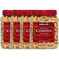 Kirkland Signature Whole Fancy Cashews Salted And Roasted, 40 Oz (Pack Of 4)