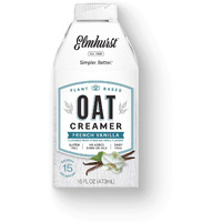 Elmhurst 1925 French Vanilla Oat Creamer, Plant-Based, Vegan, 16 Ounce (Pack Of 6)