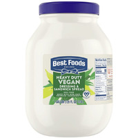 Best Foods Vegan Mayonnaise Jar Made With Non Gmo Sourced Ingredients, No Artificial Flavors Or Colors, No Cholesterol, Gluten Free, 1 Gallon (Pack Of 1)