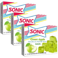 Sonic Gelatin Mix, Green Apple, 3.94 Oz (Pack Of 3)