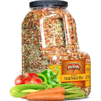 Deluxe Dried Vegetable Soup Mix By Its Delish, 4 Lb Restaurant Gallon Size Jug With Handle | Premium Blend Of Dehydrated Vegetables | Cooking, Camping, Emergency Food Supply - No Msg, Vegan, Kosher