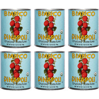 Bianco Dinapoli Organic Crushed Tomatoes, 28 Oz (Pack Of 6) - Grown In California, Vine Ripened, Hand Selected, Plum Tomatoes
