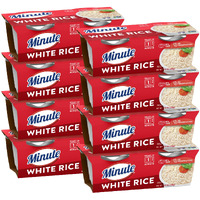 Minute Ready-To-Serve White Rice, Microwavable Rice Cups, 4.4-Ounce Cups, 2 Count, (Pack Of 8)