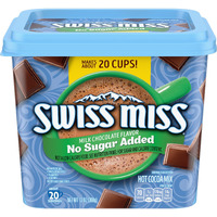 Swiss Miss Milk Chocolate Flavor No Sugar Added Hot Cocoa Mix Canister, 13 Oz.