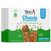 Blakes Seed Based Chewy Granola Bars - Apple Cinnamon (24 Count), Vegan, Gluten Free, Nut Free & Dairy Free, Healthy Snacks For Kids Or Adults, School Safe, Low Calorie Soy Free Snack
