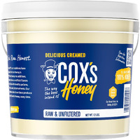 Cox's Honey - Bulk Creamed Whipped Honey Raw Unfiltered | 100% Pure Clover Delicious Honey - Product Of The Usa (12 Lbs)