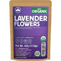 Organic Lavender Tea | 100% Certified Organic | Food Grade Dried Lavender Flowers | Perfect For Tea, Baking, Lemonade, Diy Beauty, Sachets & Fresh Fragrance | 100% Raw Albanian Harvest | Large 4Oz