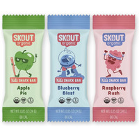 Skout Organic Real Food Bars For Kids Fruit Variety Pack (36 Pack) | Organic Snacks For Kids | Plant-Based Nutrition, No Refined Sugar | Vegan | Gluten, Dairy, Grain & Soy Free