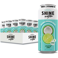 Shinewater Vitamin D Hydration Electrolyte Drink, Coconut Lime 12 Pack, Sugar Free Naturally Flavored Water, Magnesium, Zinc, Vitamin B12, Folic Acid, Plant Based Antioxidants, Low Calorie