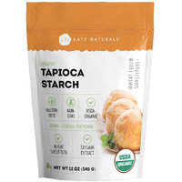 Kate Naturals Tapioca Starch Flour For Baking, Cooking & Boba Pearls (12Oz, Organic, Non-Gmo, Gluten Free)