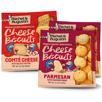 Michel Et Augustin Cheese Crackers, Variety Pack: 2 Parmesan And 1 Comt   Cheese, Crispy Gourmet Snacks, Savory Snacks Party Crackers, 3-Pack, 3.5 Oz. Bags
