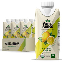 Saint James Iced Tea | Organic Black Tea | Organic, Non-Gmo Black Tea, 12 Pack (16.9Oz Each) (Classic Lemon)