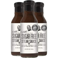 G Hughes Sugar Free, Steak Sauce - Gluten Free Steak Sauces, Keto Steak Sauce, Sugar Free Steak Sauce, Sugar Free Bbq Sauces, Keto Bbq Sauces, Gluten Free Bbq Sauces, No Preservatives - 13 Oz (3-Pack)