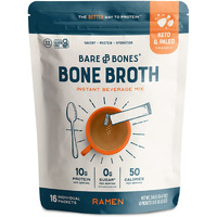 Bare Bones Bone Broth Instant Powdered Beverage Mix, Ramen, Pack Of 16, 15G Sticks, 10G Protein, Keto & Paleo Friendly, Non-Gmo, Gluten-Free, Dairy-Free