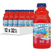 Hawaiian Punch Fruit Juicy Red Fruit Juice Drink, 32 Fl Oz Bottle (Pack Of 12), Caffeine-Free, Carbonation-Free, Gluten-Free, Excellent Source Of Vitamin C, Less Than 100 Calories
