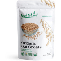 Food To Live Organic Oat Groats, 3 Pounds - 100% Whole Grain, Non-Gmo Seeds, Kosher, Raw, Non-Irradiated, Vegan, Bulk, Low Glycemic, Rich In Protein, Fiber, Copper And Manganese