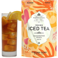 Harney & Sons Iced Tea Bag Of Large Teabags, Peach, 15 Count
