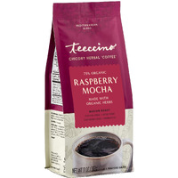 Teeccino Raspberry Mocha Chicory Coffee Alternative - Ground Herbal Coffee Thats Prebiotic, Caffeine Free & Acid Free, Dark Roast, 11 Ounce
