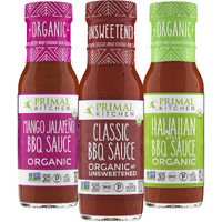 Primal Kitchen Organic Bbq Sauce 3-Pack, Made With Real Ingredients, No Cane Sugar Or Corn Syrup, Includes Classic Bbq, Mango Jalapeo Bbq, And Hawaiian Bbq