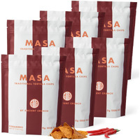 Masa Chips - Cobanero Tortilla Chips - Handmade Corn Tortillas - Spicy Chips & Snacks - Naturally Grown Yellow Corn, Grass Fed Tallow, Sea Salt, Chili - Seed Oil-Free Hot Chips - 6 Pack 5 Ounce Each