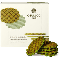 Osulloc Premium Green Tea Waffles (3.52Oz, 100G) | Korean Matcha Flavored Snacks | Asian Snacks, Premium Tea Food