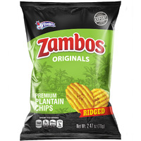 Zambos Plantain Chips Original, Crunchy Ridged Cut Premium Plantain Chips, 8 Pack 2.47 Ounce