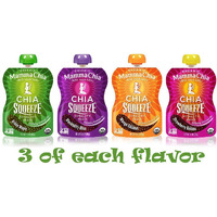 Mamma Chia Squeeze (4 Variety Pack), 3.5 Ounce (Pack Of 12)
