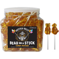 Buffalo Bills Honey Bears On A Stick (48-Ct Tub Wrapped Honey Suckers Made With Real Honey)